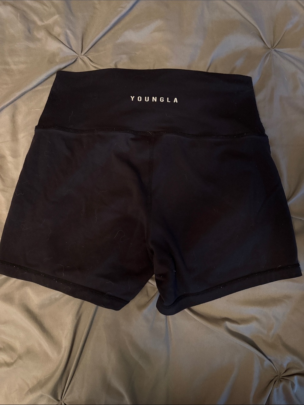 YoungLA Black High-Rise Bike Shorts